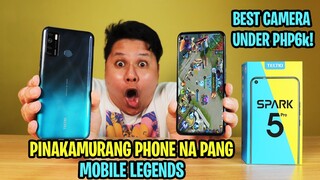 SPARK 5 PRO - PINAKAMURANG PHONE NA PANG MOBILE LEGENDS WITH AMAZING CAMERA!