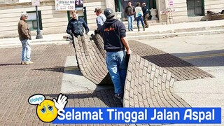 TANPA ASPAL BOLONG    Teknologi Terbaru Ini Bikin Jalan Cepat Jadi & Memperbaiki Jalan Lebih Mudah