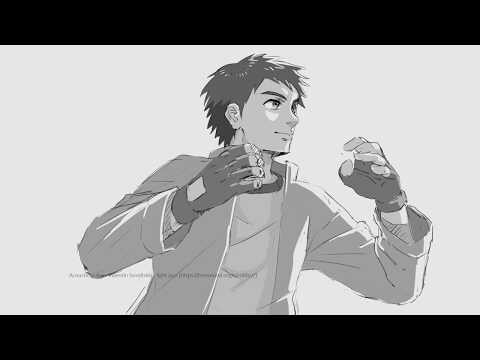 using krita make a strong pose  anime for handrawn animation