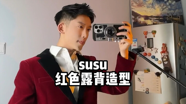 Photographing Susu’s outfit! I’ve ruined another suit again! #FormalWearObsessed #netjames