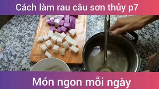 Làm rau câu sơn thủy p7