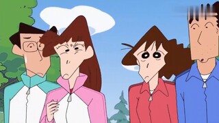 Shin-chan dùng mông để cứu mẹ Nini, nhưng bà quá sợ hãi nên đã rơi xuống nước!