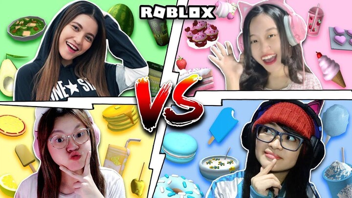 Melawan Bestie Makan Makanan Satu Warna !! [Roblox Indonesia]