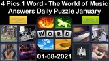 4 Pics 1 Word - The World of Music - 08 January 2021 - Answer Daily Puzzle + Daily Bonus Puzzle