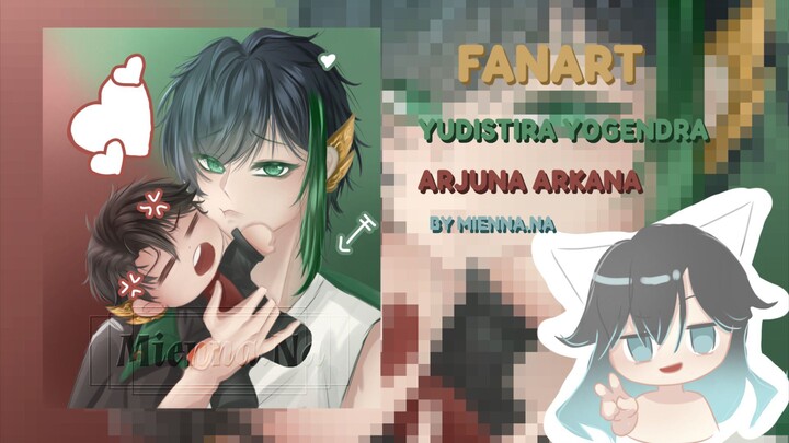 DRAW YUDISTIRA YOGENDRA AND ARJUNA ARKANA (VTUBER)
