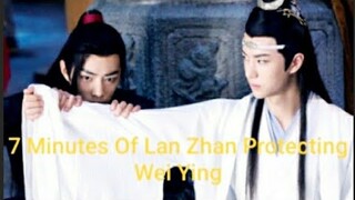 《the untamed 陈情令》 7 minutes of lan zhan protecting wei ying (lan wangji saving wei wuxian) BL MV