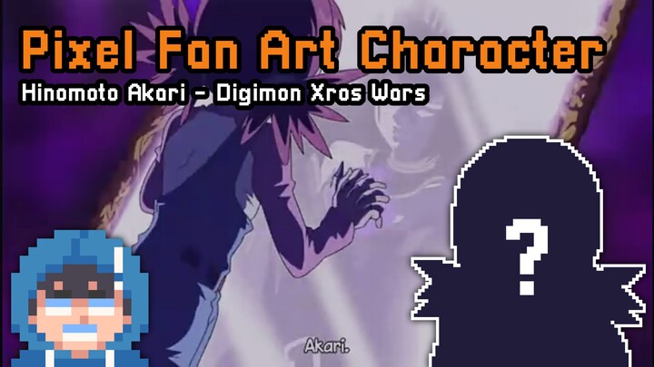 Pixel Karakter Anime | Hinomoto Akari - Digimon Xros Wars | Timelapse