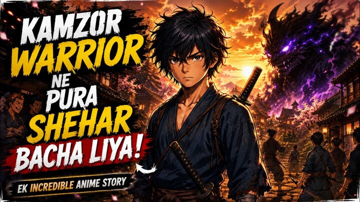 Kamzor Warrior Ne Pura Shehar Bacha Liya 😱🔥 | Anime Story Urdu