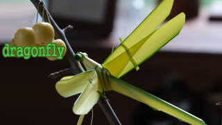 Making a Dragonfly with Palm Leaves