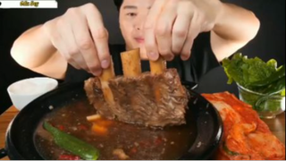 Cơm thịt sườn kim chi phần 5 #mukbang