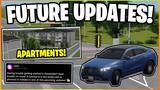 APARTMENTS + 7 NEW CARS + MORE!! - Roblox Greenville Future Updates