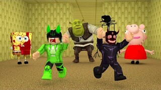 Si Shrek TAKBO! | Roblox Escape Backrooms Morphs Funny Moments