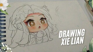 Drawing Xie Lian//Tian Guan Ci Fu//Coloring Part 1