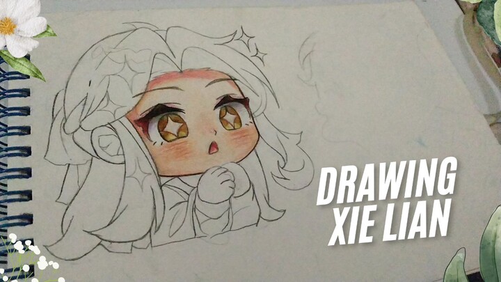 Drawing Xie Lian//Tian Guan Ci Fu//Coloring Part 1