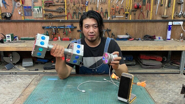 Loa tạ tay tự chế, dây cáp dữ liệu yoyo, bộ sạc điện thoại tích điểm