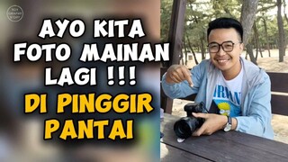 Foto Mainan di Pantai.. Anginnya kencengg