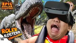 NAIK ROLER COASTER MUTER2 DIKEJAR DINOSAURUS!!! Epic Roller Coaster VR [SUB INDO] ~Auto Muntah!