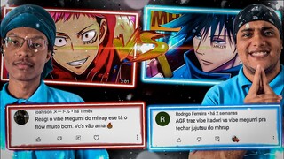 2 EM 1 - DUELO DE MÚSICAS: Vibe Itadori 👹 VS Vibe Megumi Fushiguro ⚫ | Style Trap | MHRAP | REACT