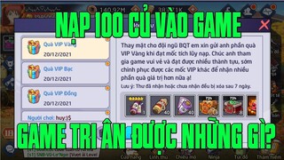 HUYỀN THOẠI NHẪN GIẢ - NHẬN  THƯ QUÀ TRI ÂN VÀ GÓI NẠP CHƠI EVENT NGÀY CUỐI CHO IDOL "CỤ NHỊ"...