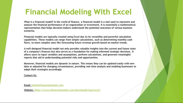 Financial Modeling With Excel