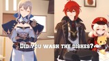 Did you wash the dishes? | Jean, diluc & klee | MMD Genshin Impact