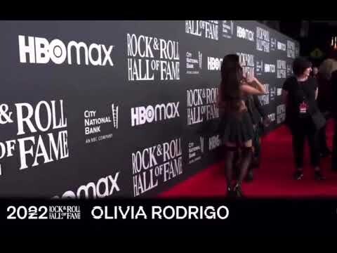 Olivia Rodrigo arrives at the Rock & Roll Hall of Fame Induction Ceremony Red Carpet