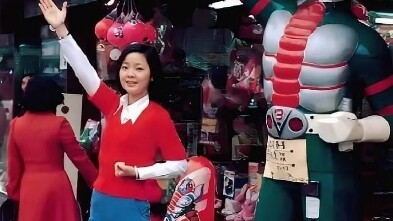 A photo of Teresa Teng with Kamen Rider V3