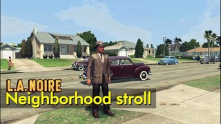 Random neighborhood block stroll | 1940s America | L.A. Noire