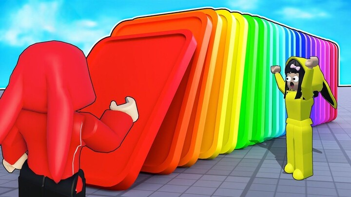 Yuta, Mio Dan Baby Celine Menumpuk Domino Yang Sangat Panjang  ROBLOX