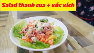 Cách làm Salad thanh cua xúc xích - Món ăn Hàn quốc