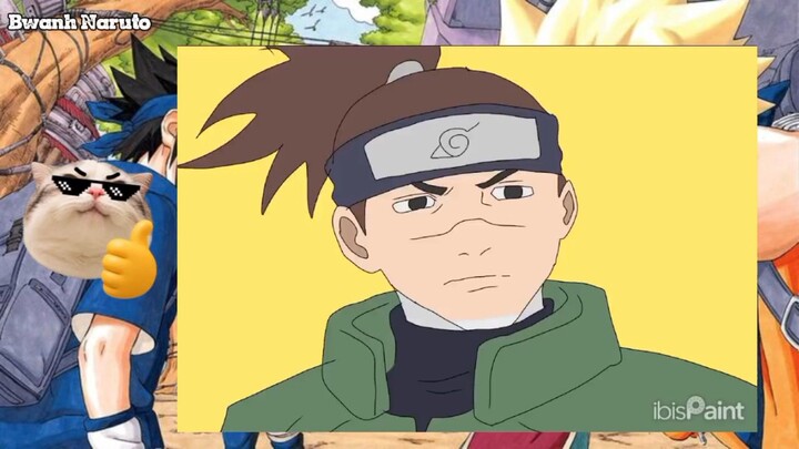 Gambarin iruka yg lagi miringin kepala sambil dengerin sarutobi ceritain ekor sembilan