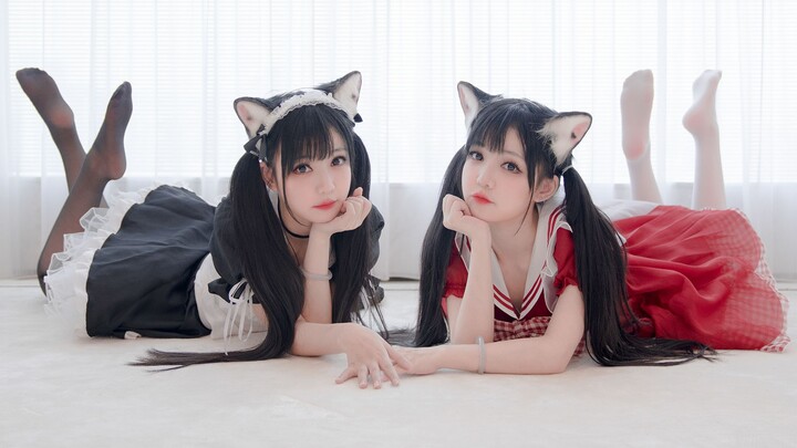 【Bite Cat】Maid dress up! Which one do you choose? ❤️Heroine training plan