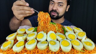 SCHEZWAN NOODLES, LOT'S OF BOILED EGG FRY, ONION, CHILI ASMR MUKBANG EATING SHOW || BIG BITES ||