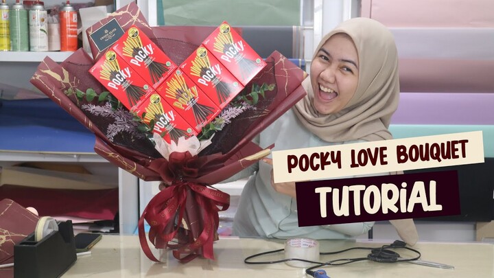 POCKY LOVE BOUQUET TUTORIAL | BUKET SNACK POCKY