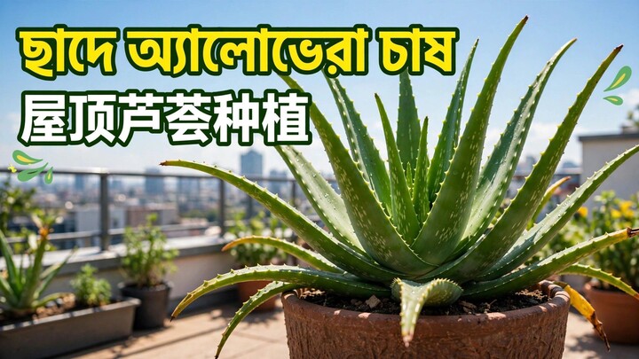 屋顶芦荟种植不要犯这个错误！孟加拉阳台园艺技巧 | ছাদ বাগানে অ্যালোভেরা চাষে এই ভুলটি নয়!