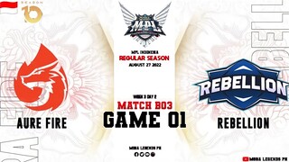 Aura Fire vs Rebellion Zion Game 01 | MPL ID S10 Day 3 Week 2 | AURA vs RBL