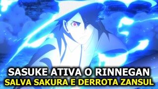 SASUKE COM RINNEGAN E CHIDORI MITANDO! - BORUTO 286