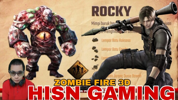 game zombie Fire 3D,  bos ROCKY kembali lagi
