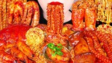 SPICY SEAFOOD BOIL MUKBANG 매운 해물찜 먹방 OCTOPUS, SHRIMP, SCALLOP, ENOKI MUSHROOM COOKING&EATING SOUNDS