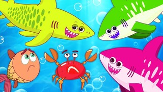 Shark Family Song in Bahasa | Lagu Keluarga Hiu | Sajak Anak Anak & Lainnya | HooplaKidz Bahasa