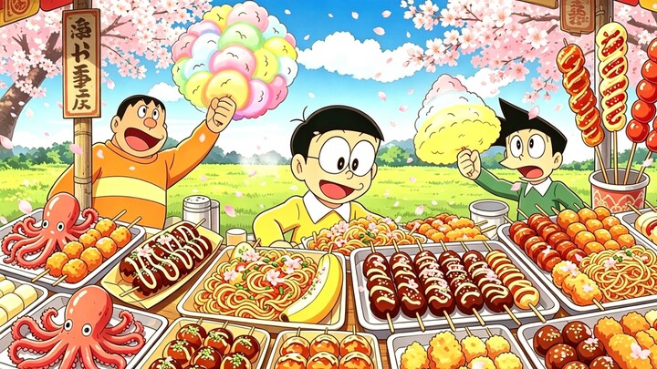 Doraemon New Series: Cherry Blossom Viewing! Snack Stall Signboard