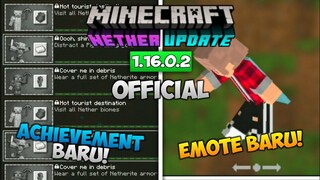 UPDATE! MCPE 1.16.0.2 OFFICIAL! - EMOTE BARU! & ACHIEVEMENT BARU!