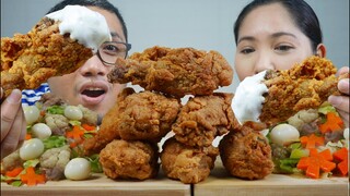 CRISPY FRIED CHICKEN ALA JOLLIBEE + CHOPSUEY MUKBANG | FILIPINO FOOD | MUKBANG PHILIPPINES