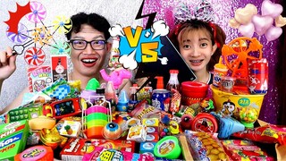 ชาเลนจ์ขนมวัยเด็ก VS คนแก่ ขนมยุค90 เก่า vs ใหม่ #Mukbang Children snacks vs 90s SNACKS:ขันติ