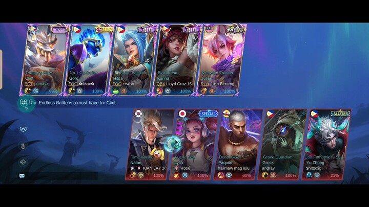 MLBB Road to mythical glory episode 1