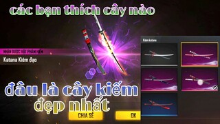 [garena free fire] #177 đâu là cấy kiếm katana đẹp nhất huyết nguyệt hay kiếm đạo