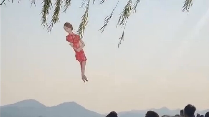 Teman-teman di Hangzhou membagikan foto Yang Mi di tepi Danau Barat, rasanya seperti tak berdaya kar