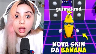 JOGUEI com a SKIN da BANANA da NOVA ATUALIZAÇÃO 0.40 PELA PRIMEIRA VEZ no STUMBLE GUYS!! AMEI KKKK