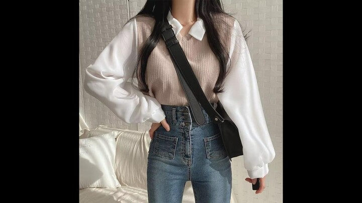 False Two piece Polo Collar |  bili videos