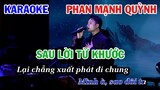 SAU LỜI TỪ KHƯỚC - PHAN MẠNH QUỲNH | KARAOKE NHẠC TRẺ | BEAT TONE NAM COVER | OST MAI THEME SONG